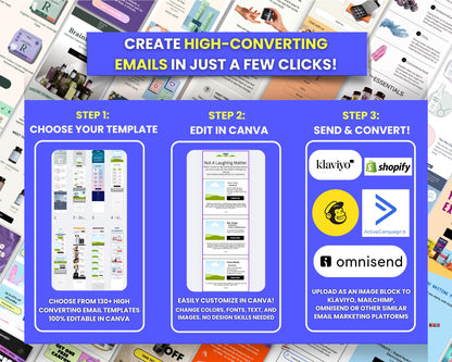 130+ Canva Email Templates for Health & Beauty Supplements