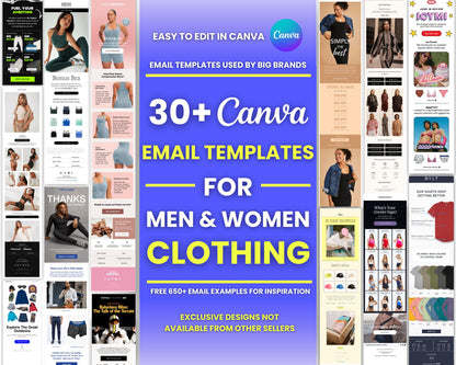 120+ Canva Email Templates for Men & Women Clothing Fashion Brand