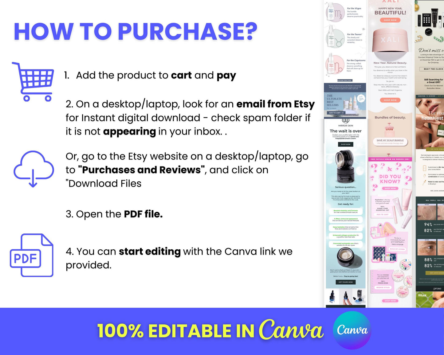 100+ Canva Email Templates for Skincare Products