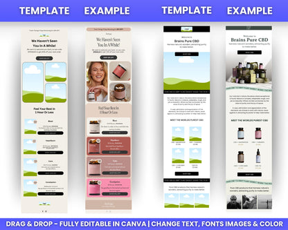 130+ Canva Email Templates for Health & Beauty Supplements