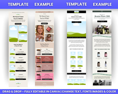 130+ Canva Email Templates for Health & Beauty Supplements