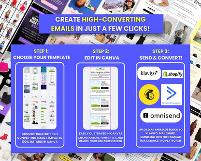 120+ Canva Email Templates for Men & Women Clothing Fashion Brand