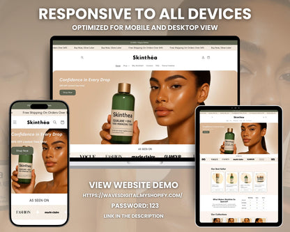 Skincare Shopify Theme 2.0 Perfect for Beauty Brands (White & Beige)