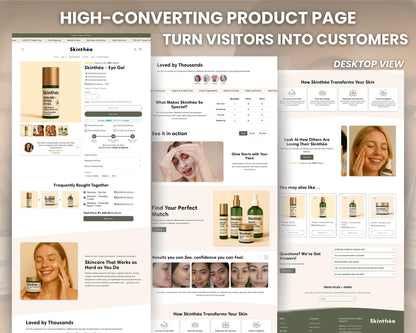 Skincare Shopify Theme 2.0 Perfect for Beauty Brands (White & Beige)