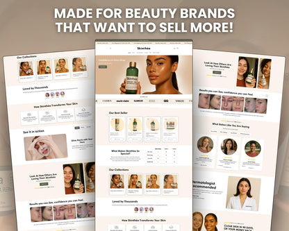 Skincare Shopify Theme 2.0 Perfect for Beauty Brands (White & Beige)