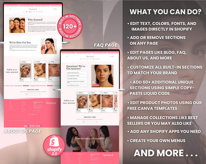 Skincare Shopify Theme 2.0 Perfect for Beauty Brands (Pink & White)
