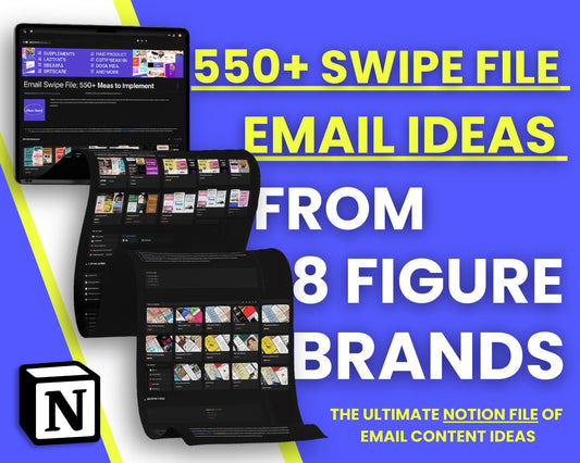 550+ Email Ideas Swipe File for All Ecommerce Brands