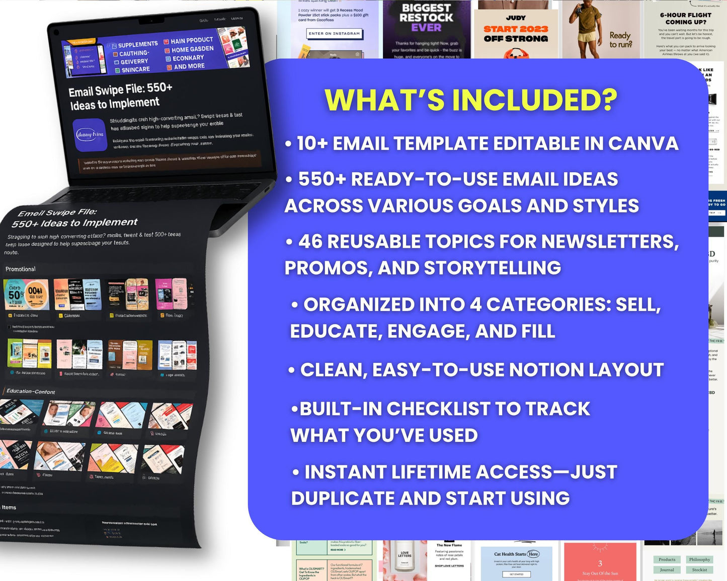 550+ Email Ideas Swipe File for All Ecommerce Brands