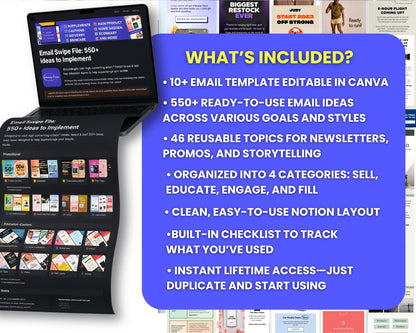 550+ Email Ideas Swipe File for All Ecommerce Brands