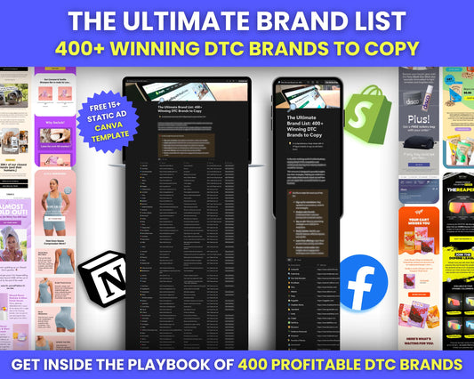 400+ Winning DTC Brands List for Ecommerce Inspiration Product Research and Brand Ideas