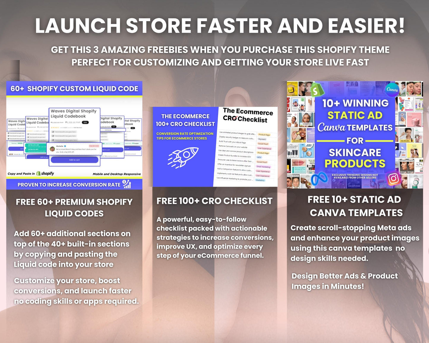 Skincare Shopify Theme 2.0 Perfect for Beauty Brands (Pink & White)