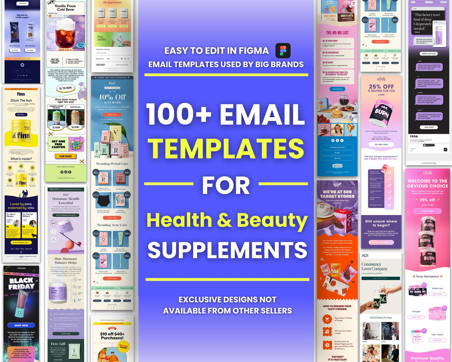 200+ Figma Email Templates for Health & Beauty Supplements