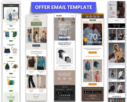 130+ Figma Email Templates for Men & Women Clothing / Fashion Brand
