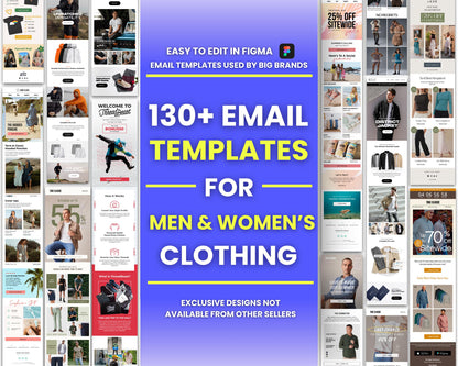 130+ Figma Email Templates for Men & Women Clothing / Fashion Brand