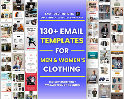130+ Figma Email Templates for Men & Women Clothing / Fashion Brand