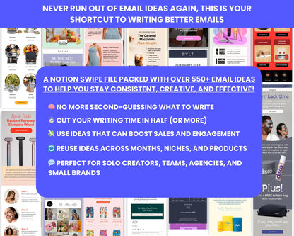550+ Email Ideas Swipe File for All Ecommerce Brands