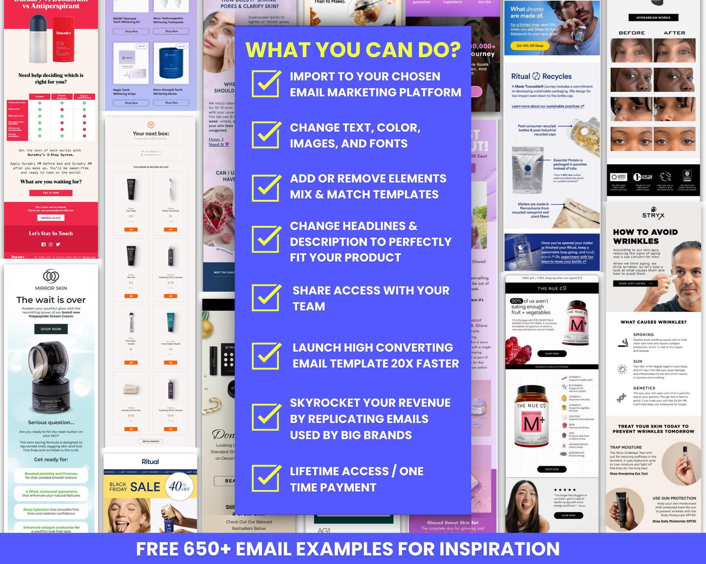 150+ Figma Email Templates for Beauty & Skincare Products