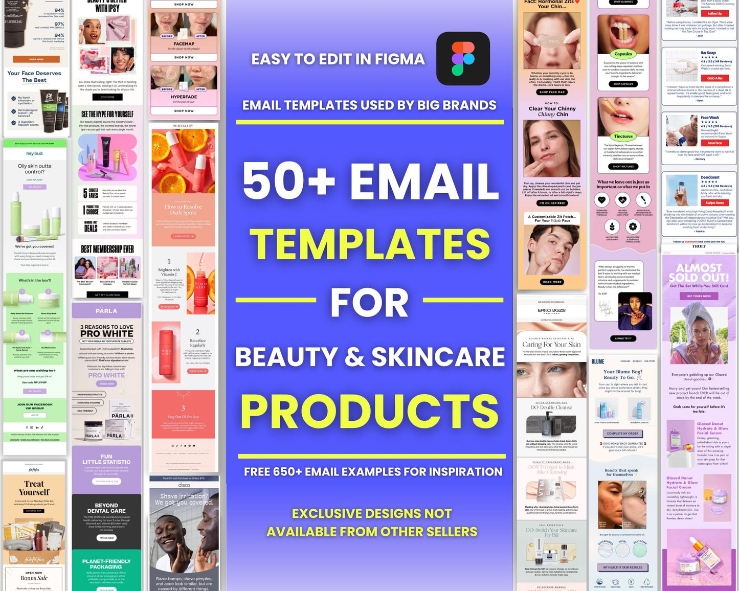 150+ Figma Email Templates for Beauty & Skincare Products