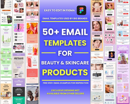 150+ Figma Email Templates for Beauty & Skincare Products